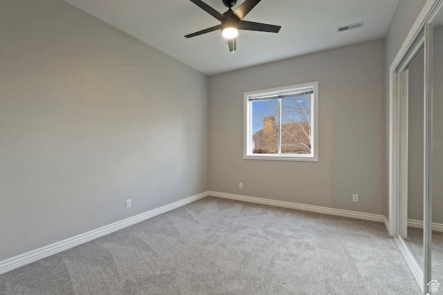 11274 S Eagle View Dr, Sandy, UT 84092 - unfurnished bedroom featuring visible vents, ceiling fan, carpet flooring, and baseboards