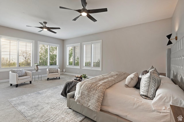 11274 S Eagle View Dr, Sandy, UT 84092 - bedroom featuring a ceiling fan, carpet flooring, and baseboards