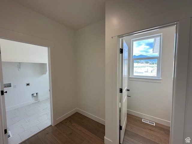 287 E 1150 N Unit 73, Salem, UT 84653 - laundry room featuring electric dryer hookup and wood finished floors
