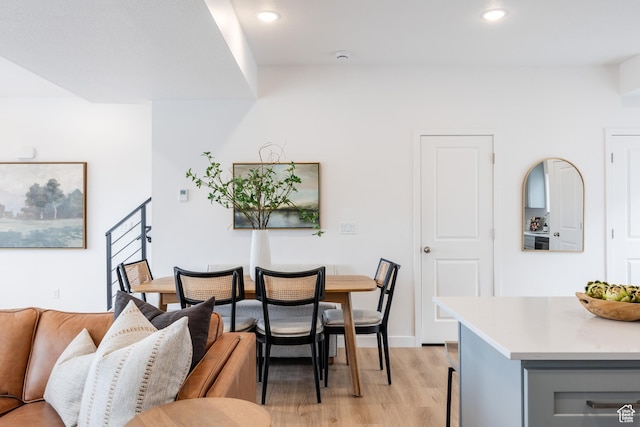 4475 S 500 E Unit 62, Millcreek, UT 84107 - dining space with light wood-style flooring and recessed lighting