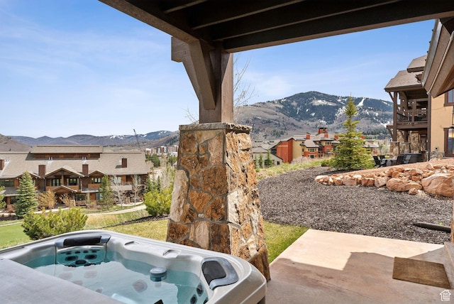 4186 Fairway Ln Unit G6, Park City, UT 84098 - details with a mountain view, a residential view, and a jacuzzi
