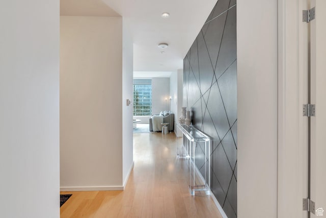 35 E 100 S Unit 1504, Salt Lake City, UT 84111 - hall with light wood-style flooring and baseboards