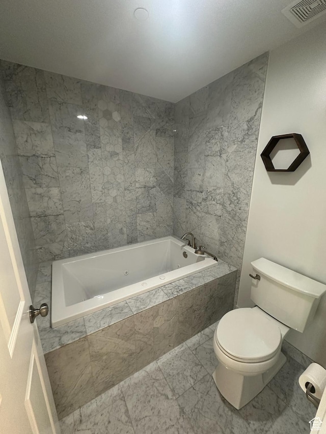 560 E S Temple St S Unit 302, Salt Lake City, UT 84102 - bathroom with toilet, marble finish floor, and visible vents