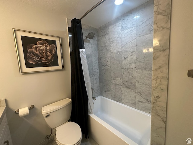 560 E S Temple St S Unit 302, Salt Lake City, UT 84102 - bathroom featuring shower / bathtub combination with curtain, vanity, toilet, and baseboards