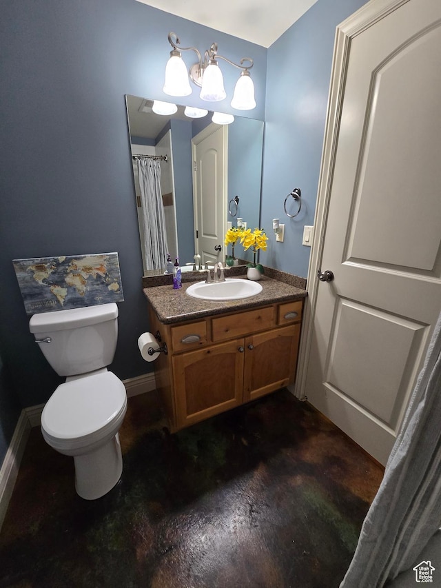 12075 S Draper Ridge Dr, Draper, UT 84020 - bathroom featuring vanity, toilet, and baseboards