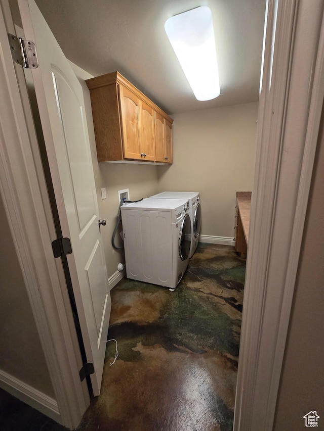 12075 S Draper Ridge Dr, Draper, UT 84020 - laundry room featuring cabinet space, independent washer and dryer, and baseboards