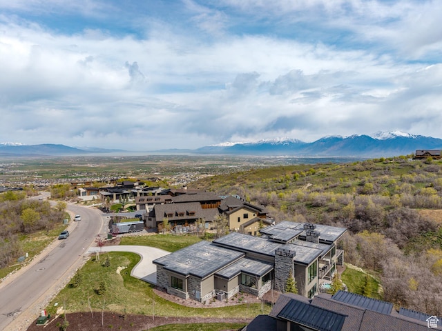 897 S Summit Creek Dr, Woodland Hills, UT 84653 - bird's eye view with a mountain view