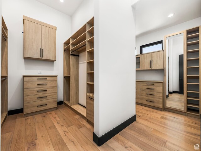 897 S Summit Creek Dr, Woodland Hills, UT 84653 - spacious closet with light wood finished floors