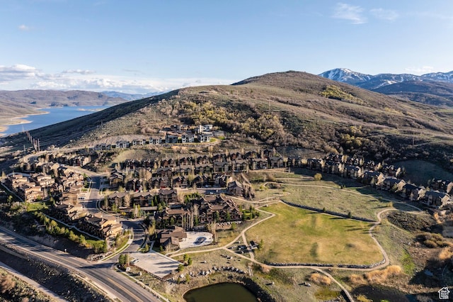 13386 N Alexis Dr, Kamas, UT 84036 - aerial overview of property's location featuring a water and mountain view and nearby suburban area