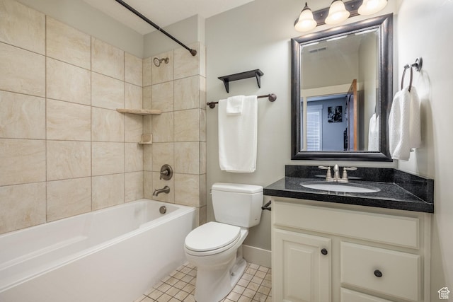 13386 N Alexis Dr, Kamas, UT 84036 - full bath featuring vanity,  shower combination, and tile patterned floors