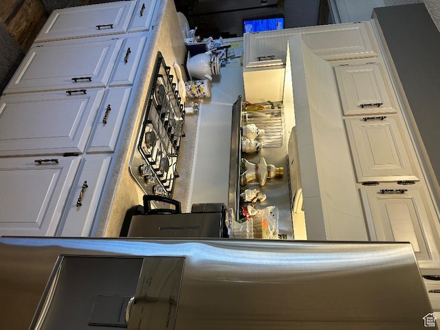 details featuring white cabinets