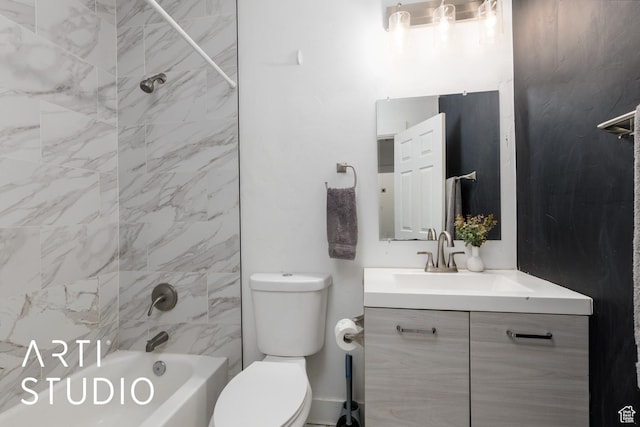 233 Patterson St, Ogden, UT 84401 - full bathroom featuring toilet, shower / bath combination, and vanity