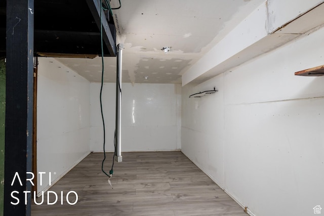 233 Patterson St, Ogden, UT 84401 - unfinished below grade area featuring wood finished floors