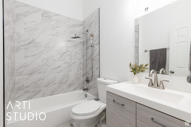 233 Patterson St, Ogden, UT 84401 - bathroom with vanity, toilet, and shower / bath combination