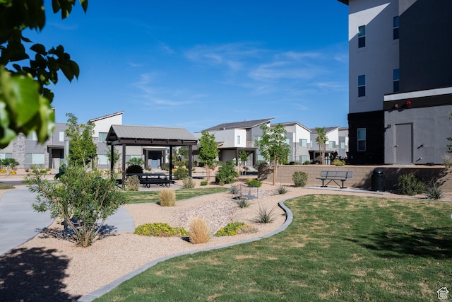 5801 S Garnet Dr Unit 2-301, St George, UT 84790 - view of yard with a residential view and a gazebo
