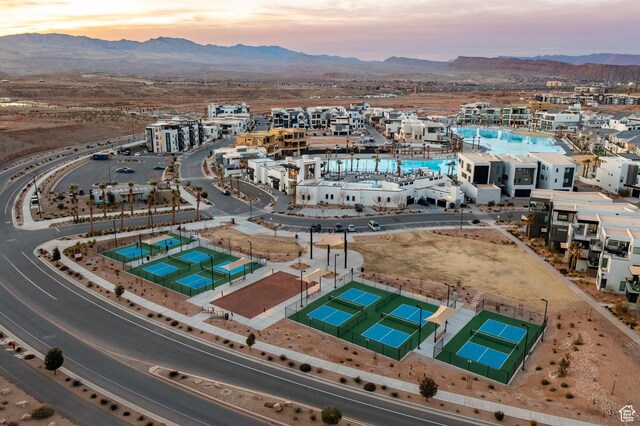 5801 S Garnet Dr Unit 2-301, St George, UT 84790 - aerial view at dusk with a mountain view