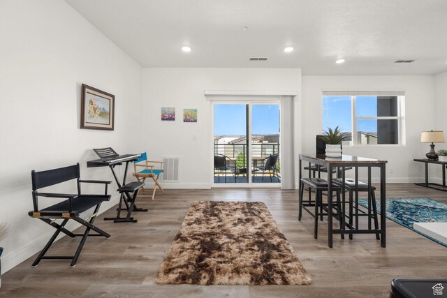 5801 S Garnet Dr Unit 2-301, St George, UT 84790 - interior space with visible vents, wood finished floors, and baseboards