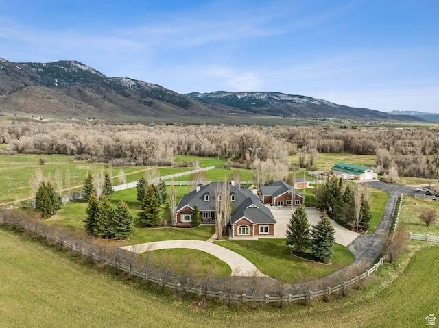 189 E Weber Canyon Rd, Oakley, UT 84055 - drone / aerial view featuring a mountain view and a rural view
