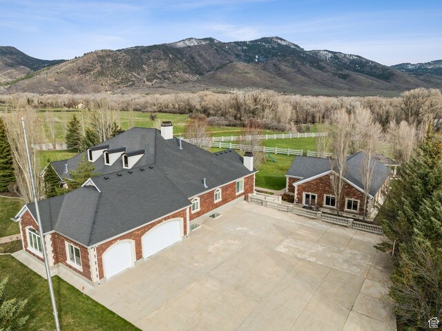 189 E Weber Canyon Rd, Oakley, UT 84055 - aerial view with a mountain view and a rural view