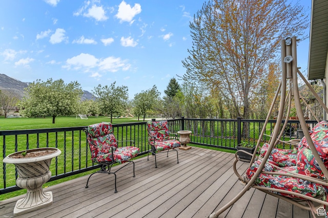 2254 N 1560 W, Pleasant Grove, UT 84062 - deck with a lawn and a mountain view