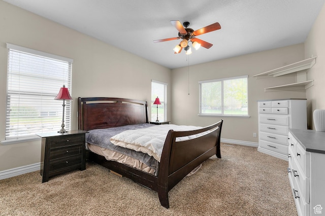 2254 N 1560 W, Pleasant Grove, UT 84062 - bedroom featuring baseboards, a ceiling fan, and light carpet