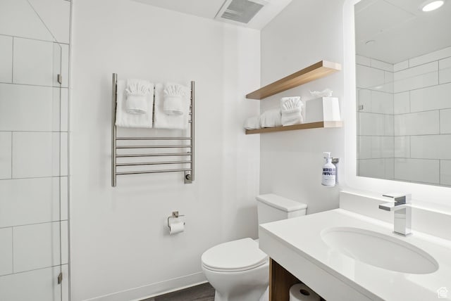 2670 Canyons Resort Dr Unit 127, Park City, UT 84098 - full bath with visible vents, radiator, walk in shower, toilet, and vanity
