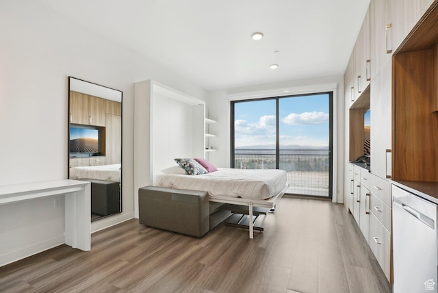 2670 Canyons Resort Dr Unit 127, Park City, UT 84098 - bedroom with recessed lighting, access to outside, and light wood-style floors