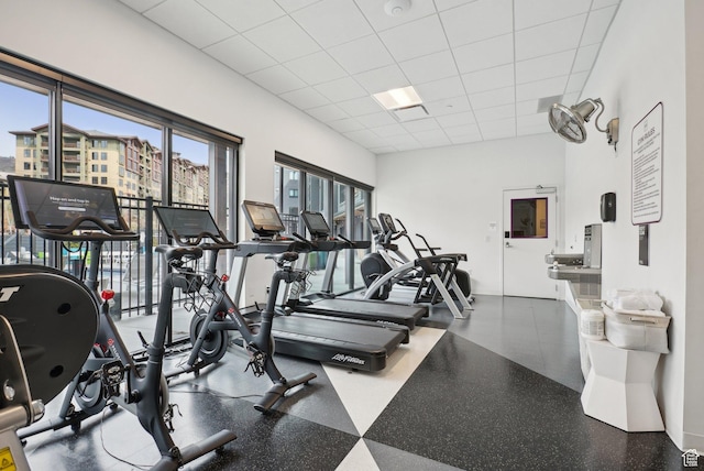 2670 Canyons Resort Dr Unit 127, Park City, UT 84098 - exercise room featuring a drop ceiling