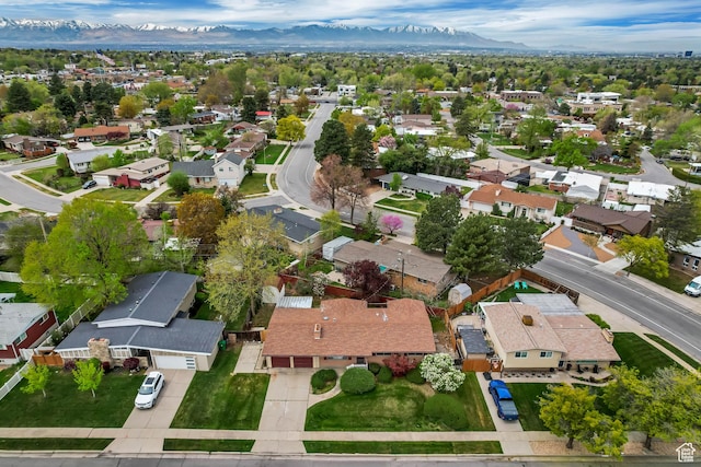 6796 S Nye Dr, Cottonwood Heights, UT 84121 - aerial view with a residential view and a mountain view