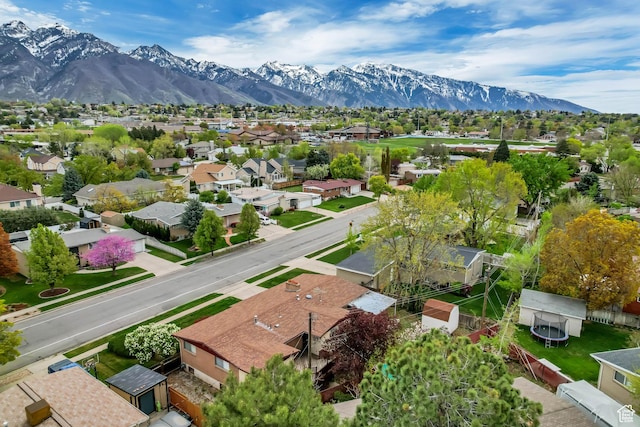 6796 S Nye Dr, Cottonwood Heights, UT 84121 - birds eye view of property featuring a mountain view and a residential view