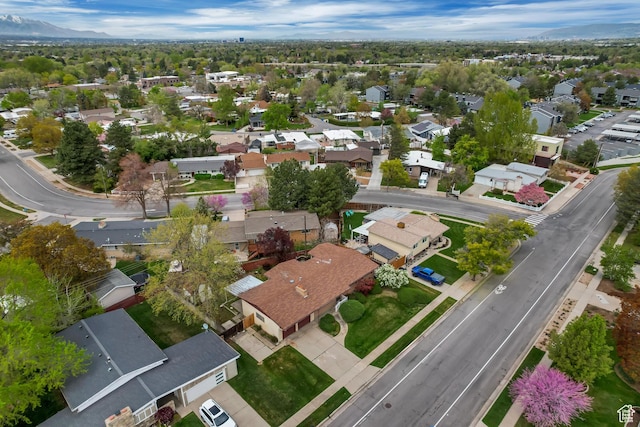 6796 S Nye Dr, Cottonwood Heights, UT 84121 - bird's eye view with a mountain view and a residential view