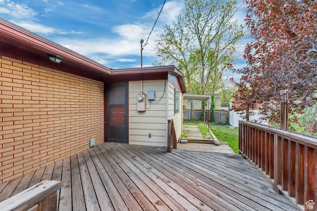 6796 S Nye Dr, Cottonwood Heights, UT 84121 - wooden terrace featuring fence