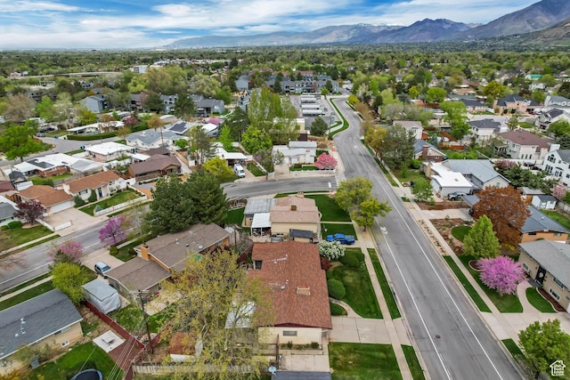 6796 S Nye Dr, Cottonwood Heights, UT 84121 - drone / aerial view with a mountain view and a residential view