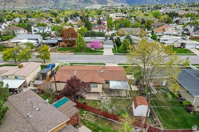 6796 S Nye Dr, Cottonwood Heights, UT 84121 - aerial view featuring a mountain view and a residential view