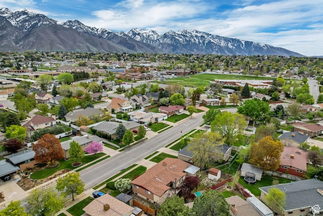 6796 S Nye Dr, Cottonwood Heights, UT 84121 - bird's eye view featuring a mountain view and a residential view