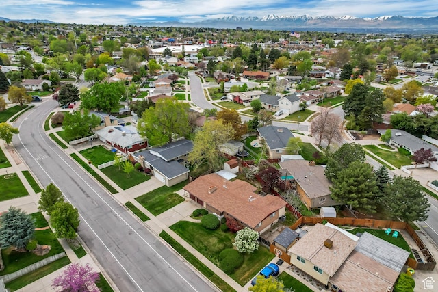 6796 S Nye Dr, Cottonwood Heights, UT 84121 - bird's eye view with a residential view and a mountain view