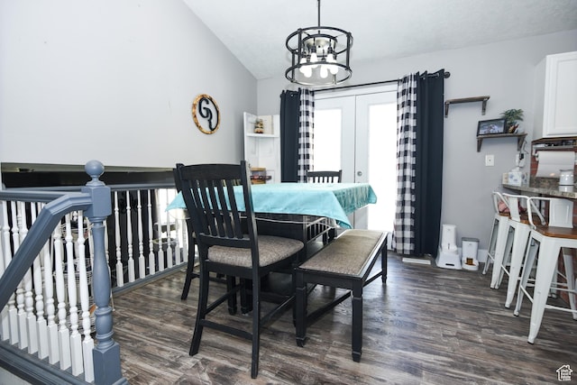 26 Orchard Ln S, Grantsville, UT 84029 - dining room featuring a notable chandelier and dark wood finished floors