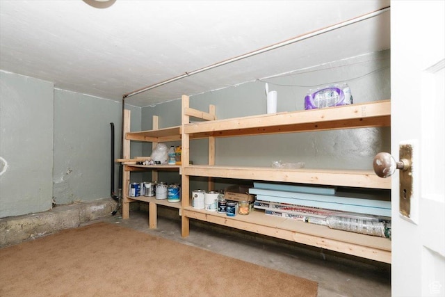 view of storage area