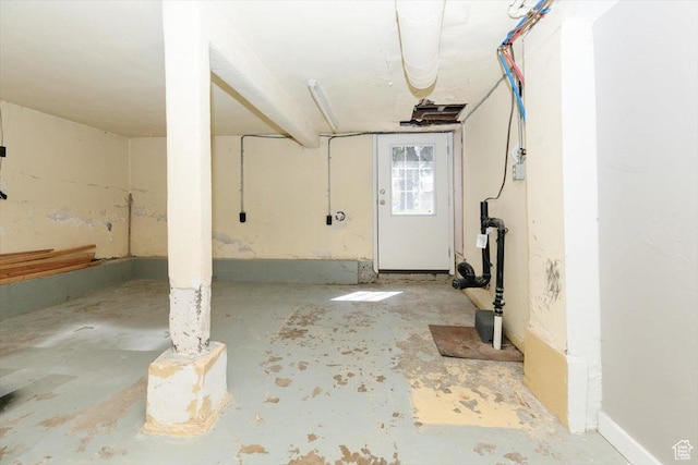view of basement