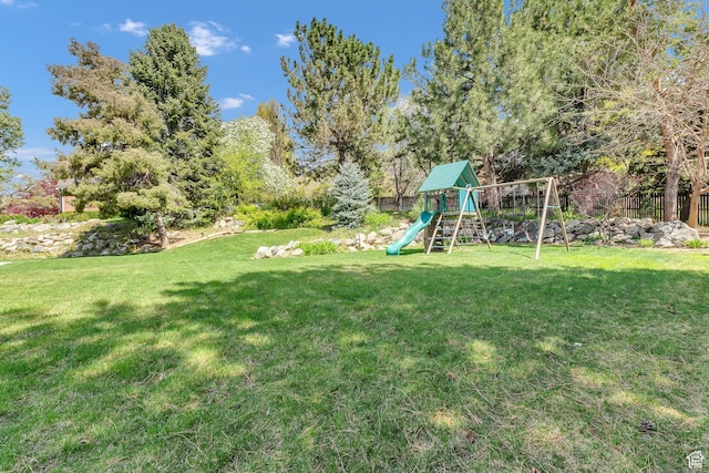 773 Northridge Ct, Farmington, UT 84025 - view of yard with fence and a playground