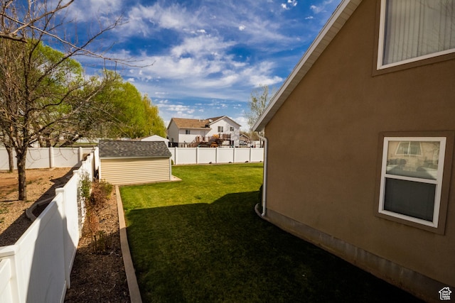 103 E 1150 S, Roosevelt, UT 84066 - view of yard with a storage shed, a fenced backyard, and an outdoor structure