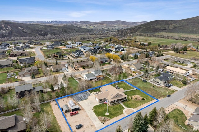 875 W Oak Ln, Francis, UT 84036 - drone / aerial view with a mountain view and a residential view