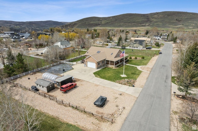 875 W Oak Ln, Francis, UT 84036 - birds eye view of property with a mountain view and a residential view