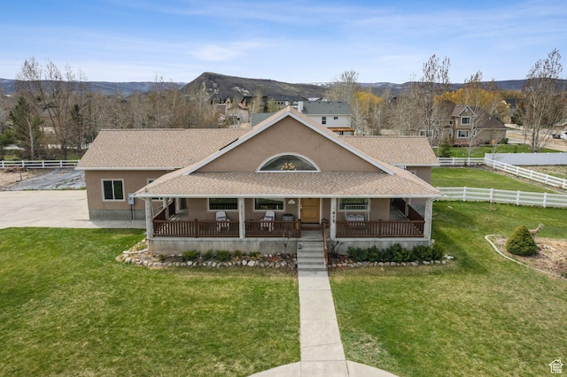 875 W Oak Ln, Francis, UT 84036 - farmhouse-style home with a porch, a shingled roof, and a front lawn