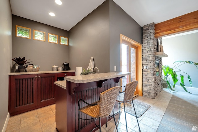 3200 E 3900 S, Salt Lake City, UT 84124 - bar featuring recessed lighting, light tile patterned floors, plenty of natural light, and a dry bar
