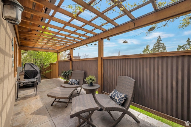 3200 E 3900 S, Salt Lake City, UT 84124 - view of patio / terrace featuring fence and a pergola