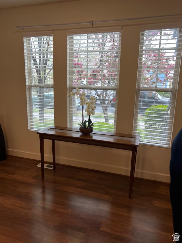 interior details featuring baseboards and wood finished floors