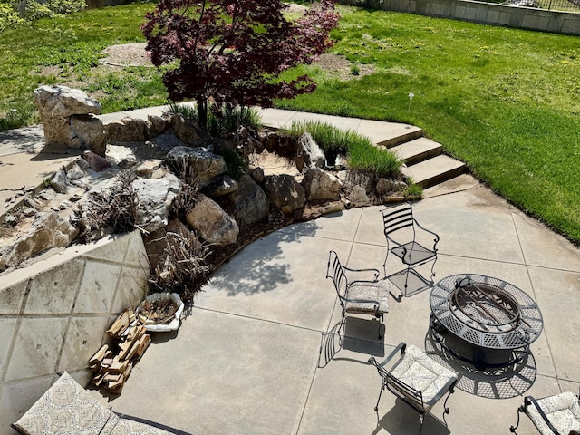 397 W 4125 N, Pleasant View, UT 84414 - view of patio with an outdoor fire pit