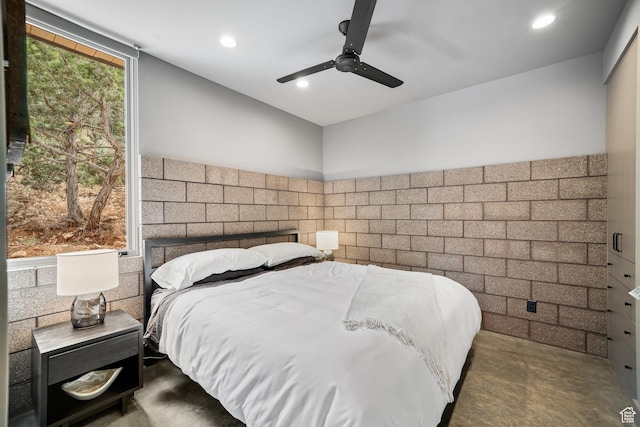112 Canyon Cv, Springdale, UT 84767 - bedroom with ceiling fan and recessed lighting
