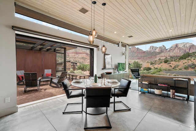 112 Canyon Cv, Springdale, UT 84767 - view of patio with a mountain view and outdoor dining space